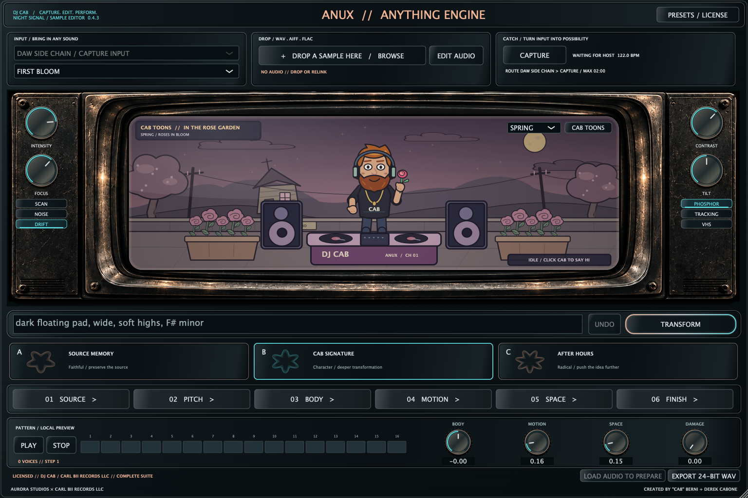 ANUX — actual plugin interface