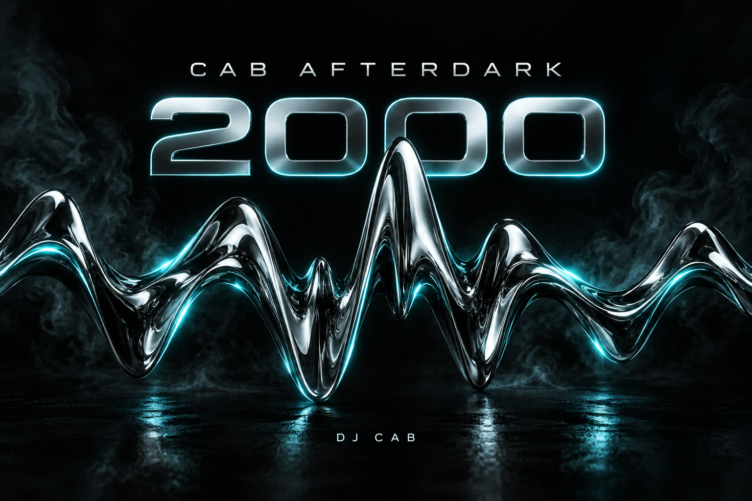 CAB AFTERDARK 2000 — chrome waveform cover artwork