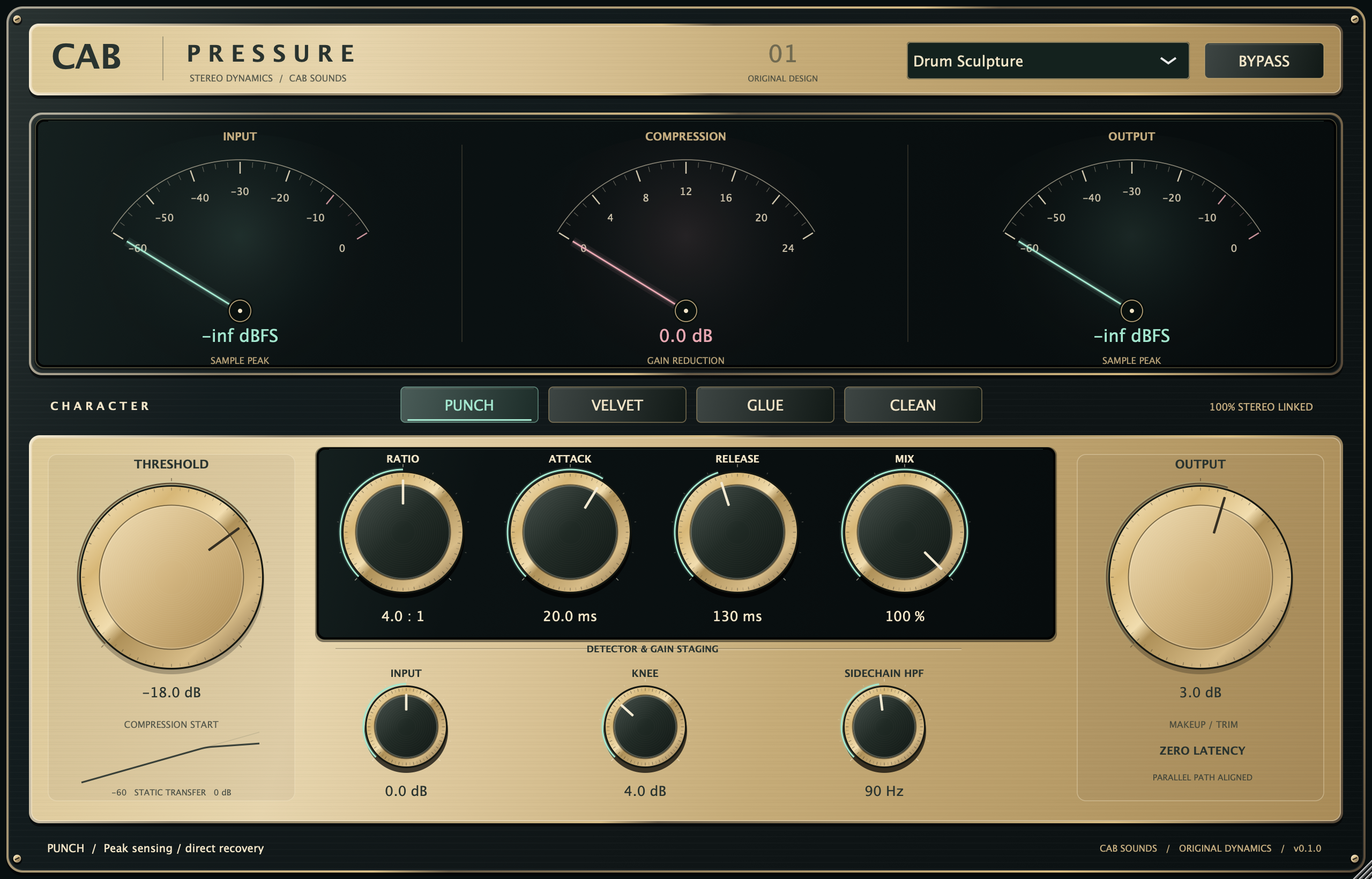 Actual CAB PRESSURE compressor interface