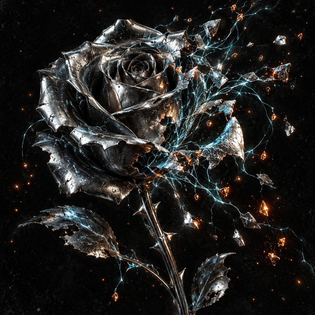 Original abstract cover art for STATIC BLOOM